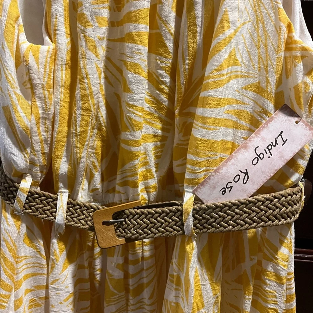 Indigo Rose Sunny Yellow Patterned Dress - Picture 3 of 8